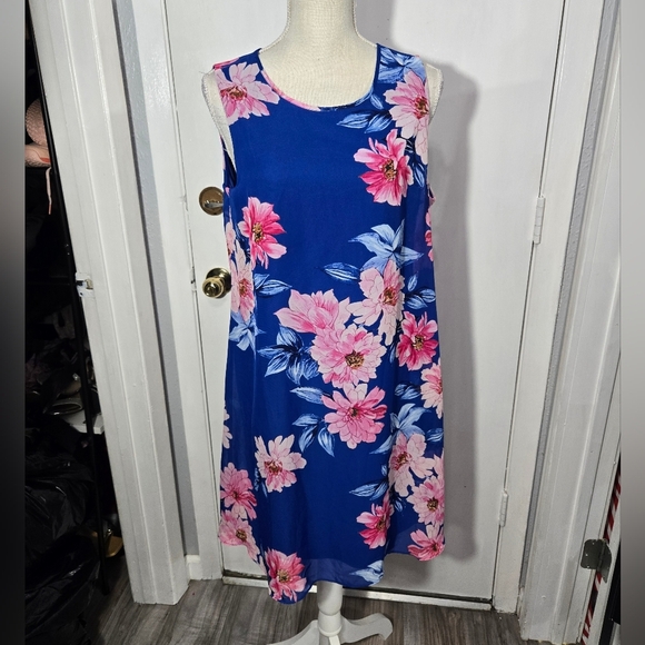 JH Floral Shift Dress Pullover Style Sz 12 - Picture 10 of 12